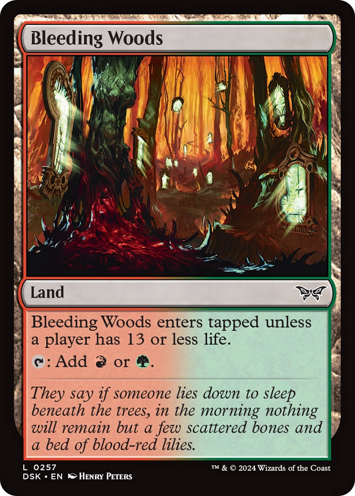 Bleeding Woods [Duskmourn: House of Horror] Magic: The Gathering