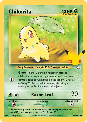 Chikorita (54/111) (Jumbo Card) [First Partner Pack] Pokémon