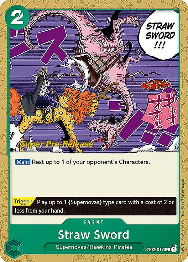 Straw Sword [Super Pre-Release Starter Deck: Worst Generation] Bandai