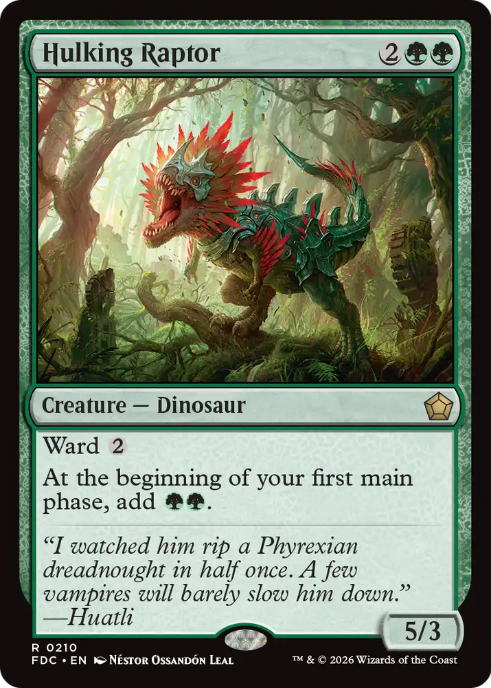 Hulking Raptor [Foundations Commander] Magic: The Gathering