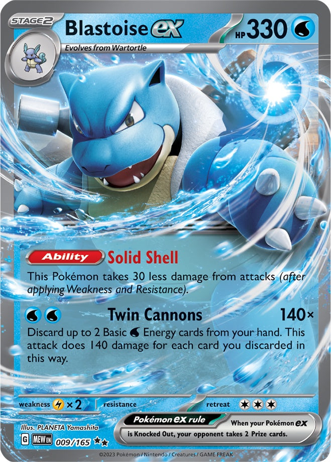 Blastoise ex (009/165) (Jumbo Card) [Scarlet & Violet: Obsidian Flames] Pokémon