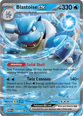 Blastoise ex (009/165) (Jumbo Card) [Scarlet & Violet: Obsidian Flames] Pokémon