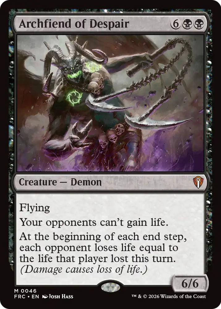 Archfiend of Despair [Reality Fracture Commander] Magic: The Gathering
