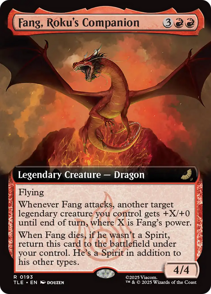 Fang, Roku's Companion (Extended Art) [Avatar: The Last Airbender: Eternal-Legal] Magic: The Gathering