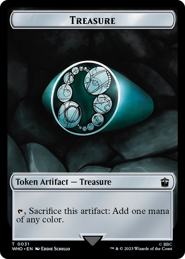 Alien // Treasure (0031) Double-Sided Token [Doctor Who Tokens] Magic: The Gathering