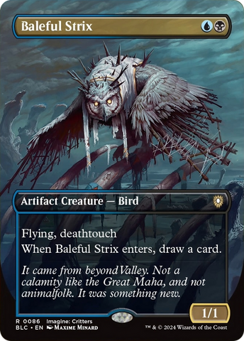 Baleful Strix (Borderless) [Bloomburrow Commander] Magic: The Gathering