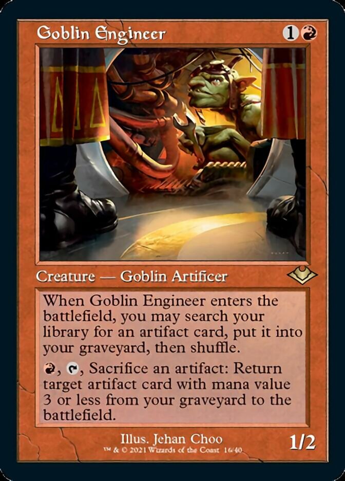 Goblin Engineer (Retro Foil Etched) [Modern Horizons] Magic: The Gathering