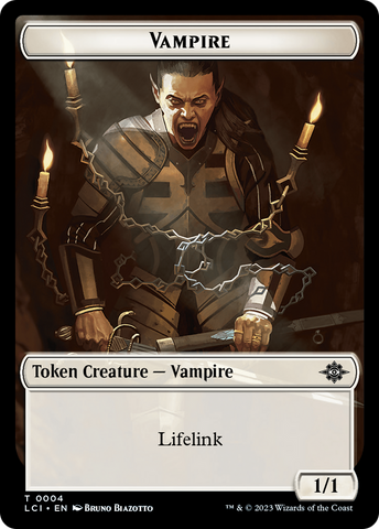 Blood // Vampire (0004) Double-Sided Token [The Lost Caverns of Ixalan Commander Tokens] Magic: The Gathering