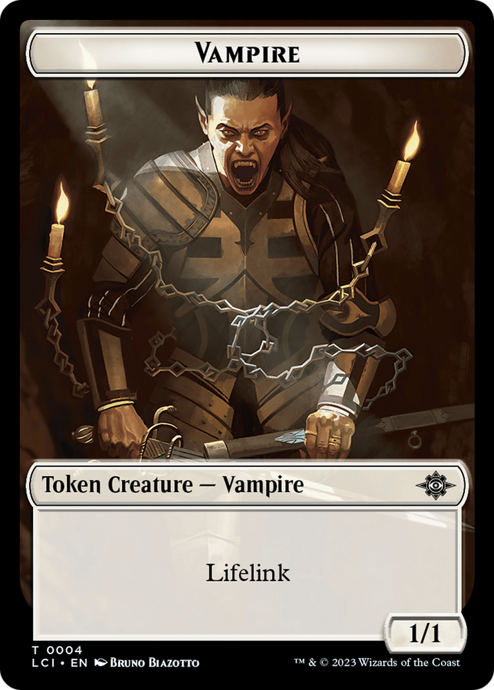 Vampire // Dinosaur (0009) Double-Sided Token [The Lost Caverns of Ixalan Tokens] Magic: The Gathering