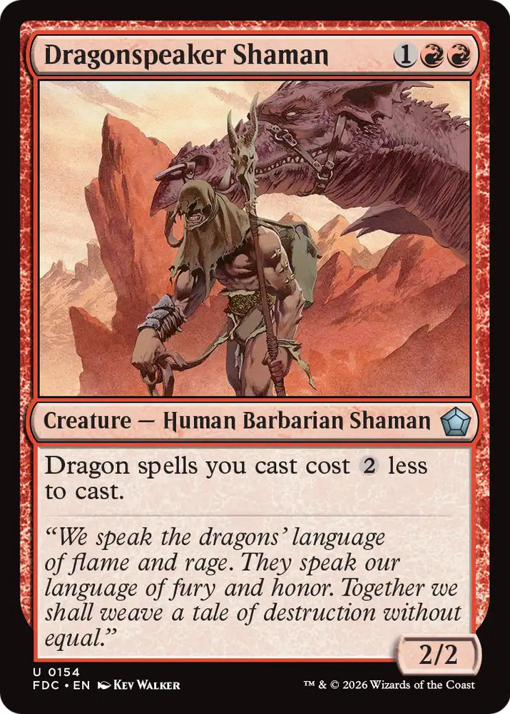 Dragonspeaker Shaman [Foundations Commander] Magic: The Gathering