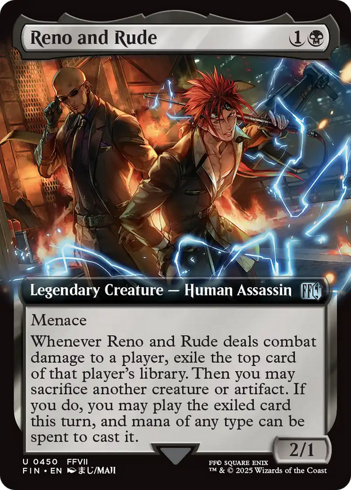 Reno and Rude (Extended Art) [FINAL FANTASY] Magic: The Gathering