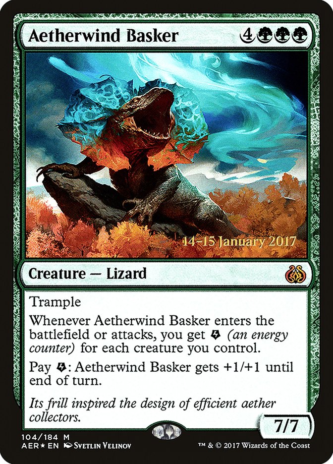 Aetherwind Basker [Aether Revolt Prerelease Promos] Magic: The Gathering