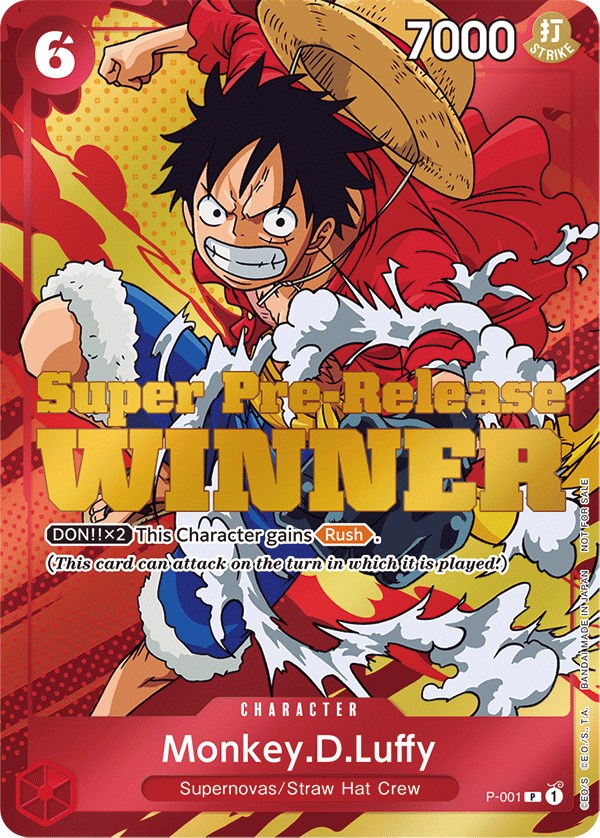Monkey.D.Luffy (Super Pre-Release) [Winner] [One Piece Promotion Cards] Bandai