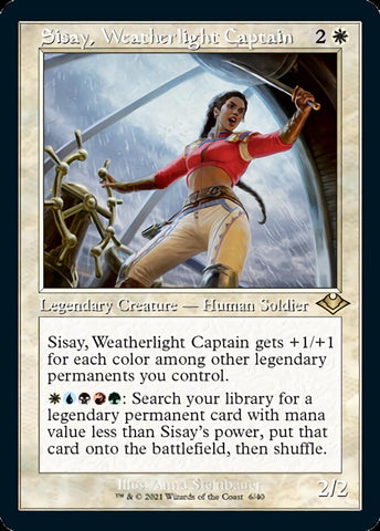 Sisay, Weatherlight Captain (Retro Foil Etched) [Modern Horizons] Magic: The Gathering