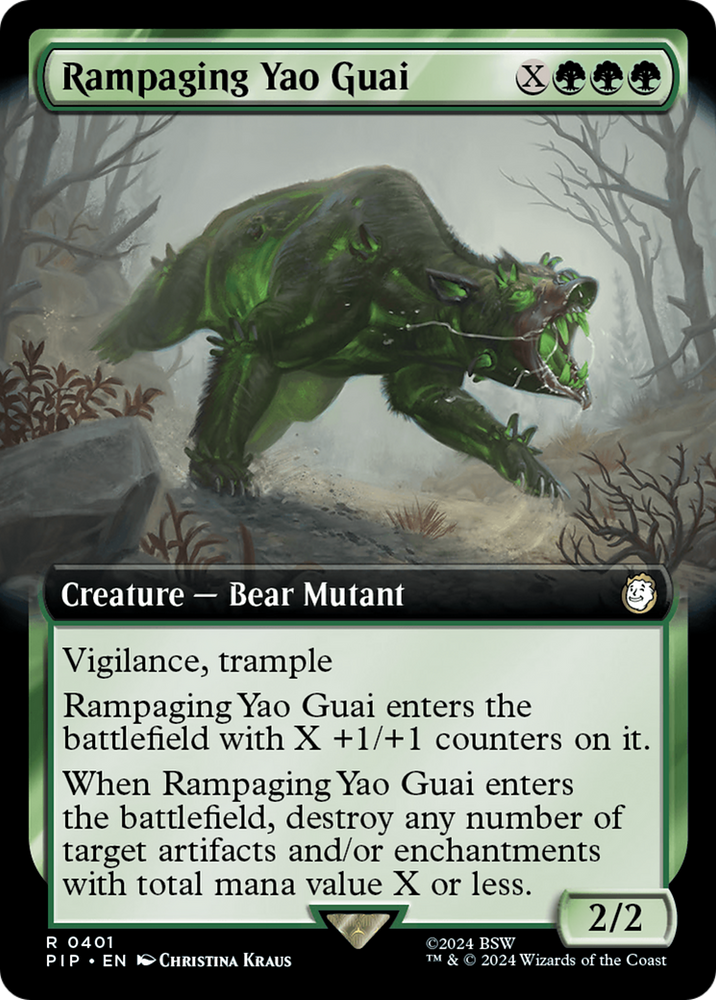 Rampaging Yao Guai (Extended Art) [Fallout] Magic: The Gathering