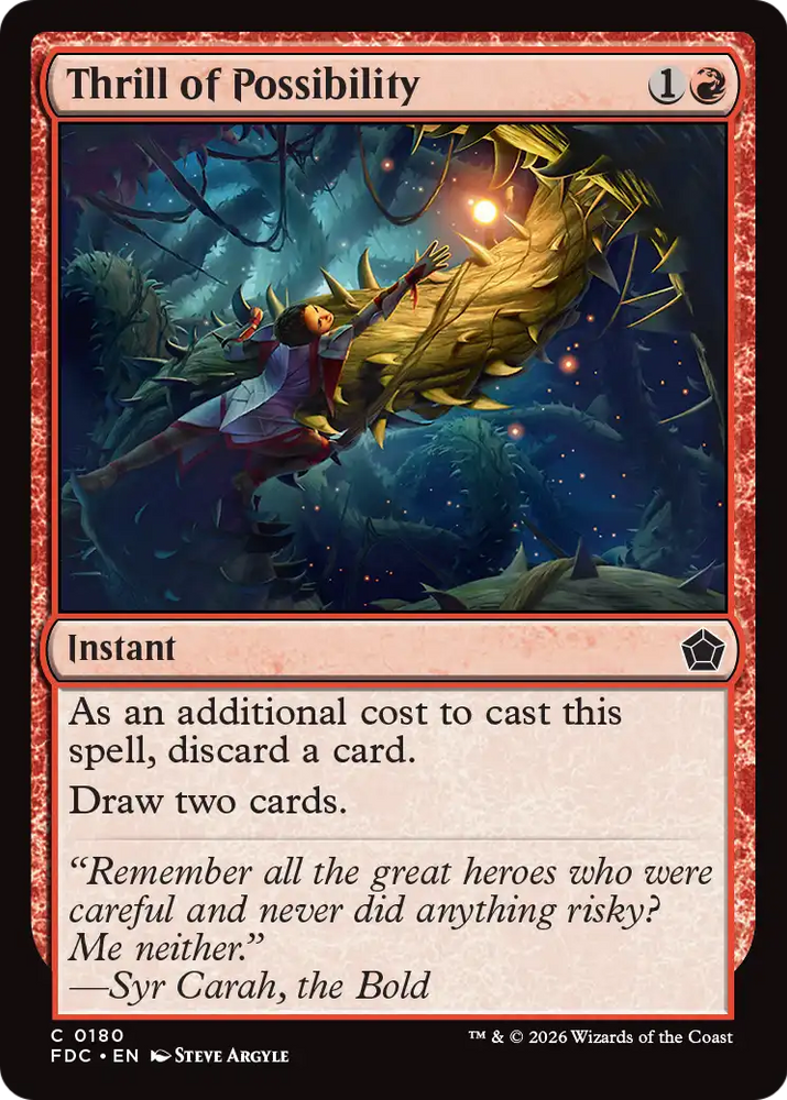 Thrill of Possibility [Foundations Commander] Magic: The Gathering