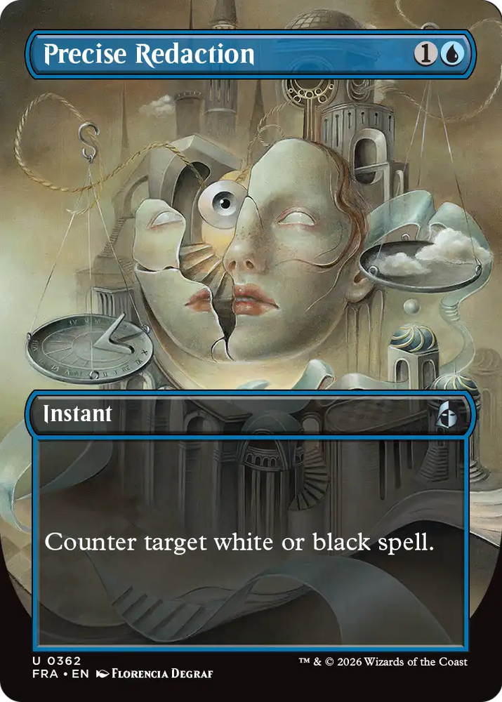 Precise Redaction (Borderless) [Reality Fracture] Magic: The Gathering