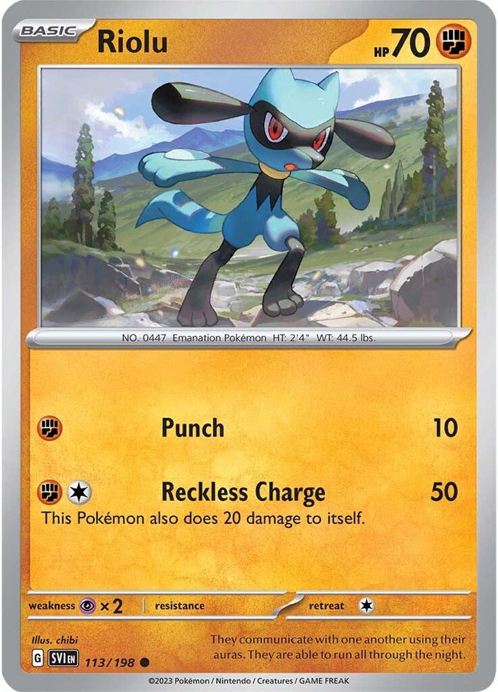 Riolu (113/198) [Scarlet & Violet: Base Set] Pokémon