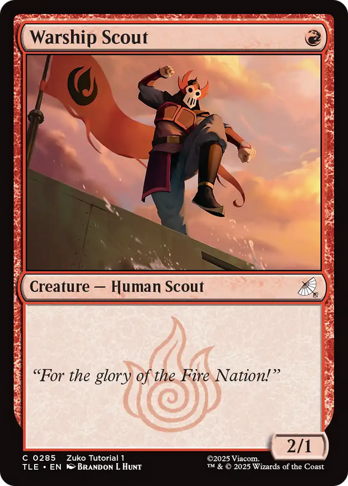 Warship Scout (0285) [Avatar: The Last Airbender: Eternal-Legal] Magic: The Gathering