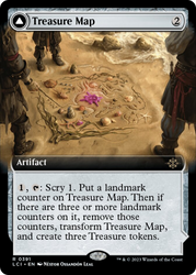Treasure Map // Treasure Cove (Extended Art) [The Lost Caverns of Ixalan] Magic: The Gathering
