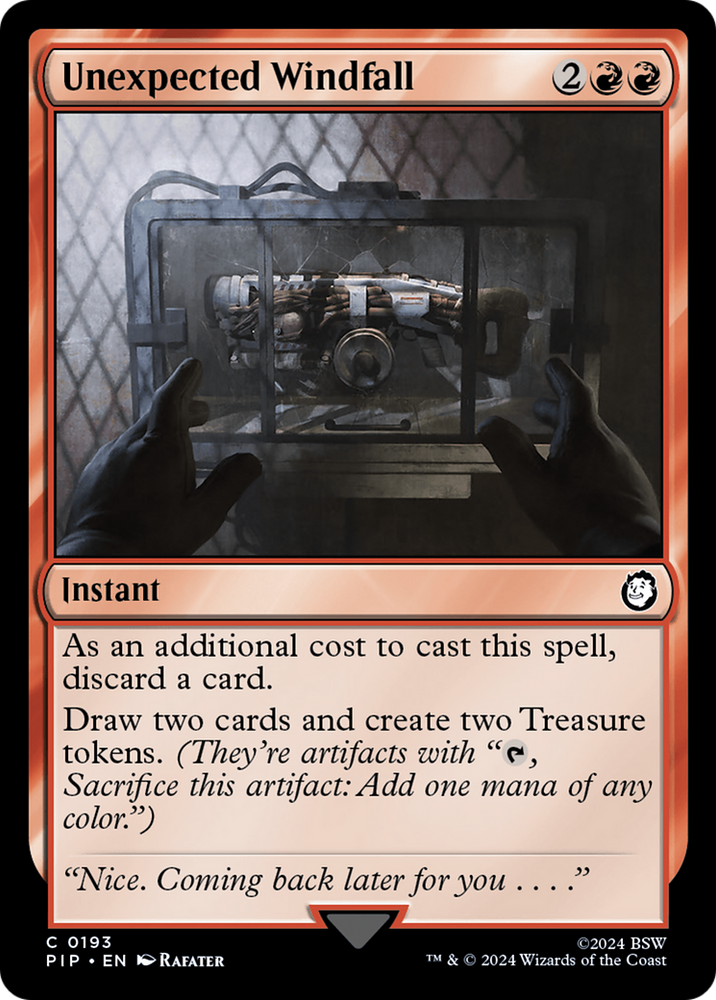 Unexpected Windfall [Fallout] Magic: The Gathering