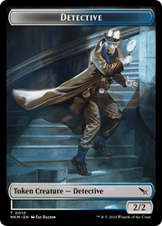 Detective // Voja Fenstalker Double-Sided Token [Murders at Karlov Manor Tokens] Magic: The Gathering