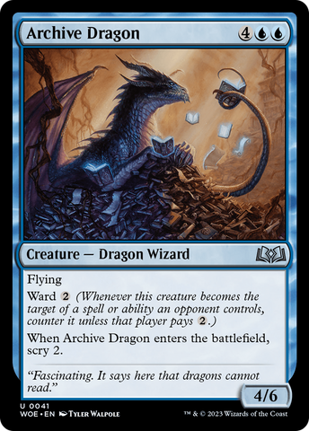 Archive Dragon [Wilds of Eldraine] Magic: The Gathering