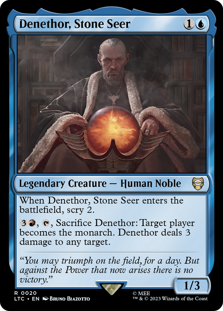 Denethor, Stone Seer [The Lord of the Rings: Tales of Middle-Earth Commander] Magic: The Gathering