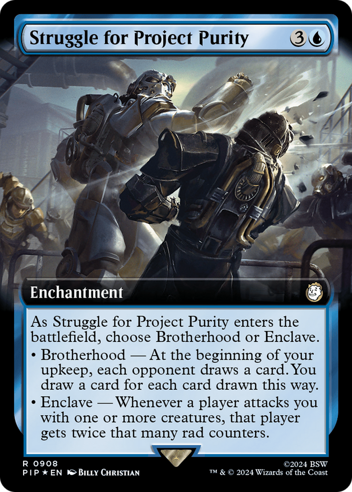 Struggle for Project Purity (Extended Art) (Surge Foil) [Fallout] Magic: The Gathering