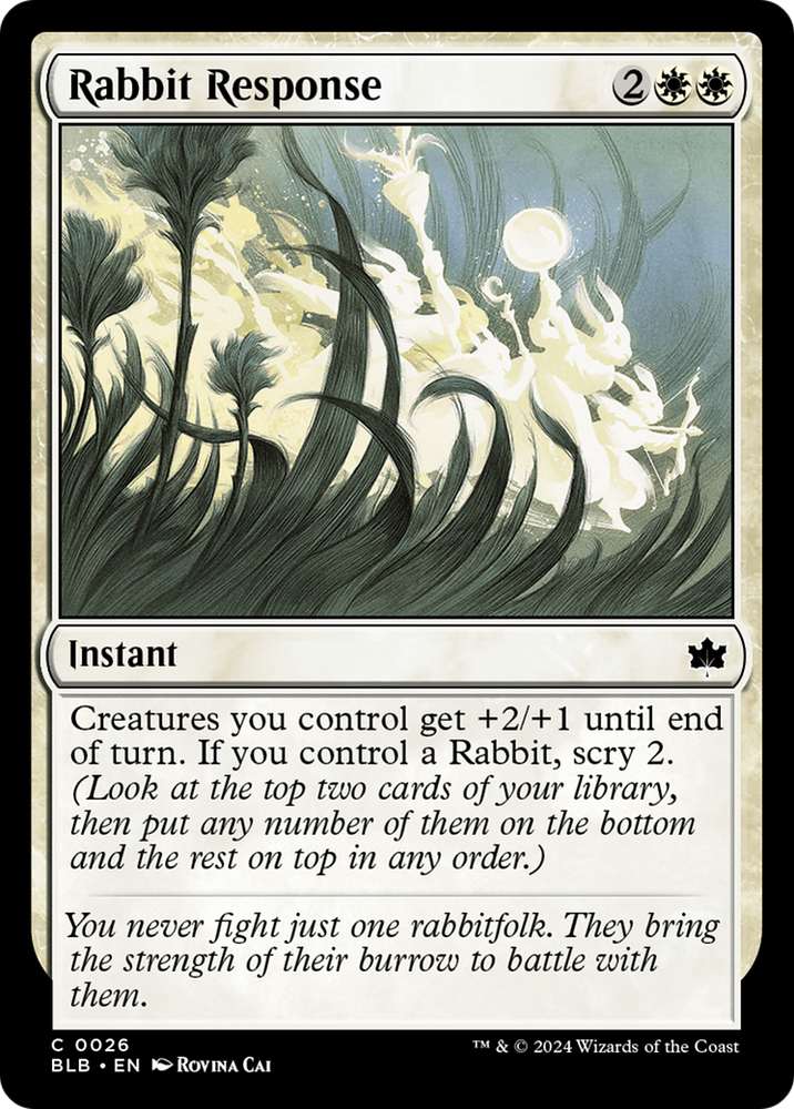 Rabbit Response [Bloomburrow] Magic: The Gathering