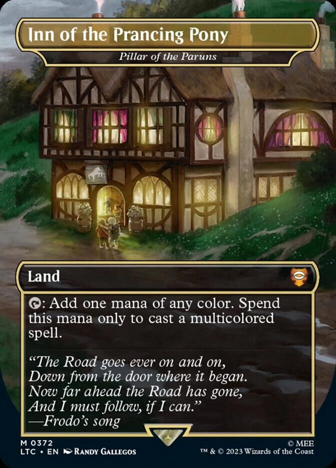 Inn of the Prancing Pony - Pillar of the Paruns (Borderless) [The Lord of the Rings: Tales of Middle-Earth Commander] Magic: The Gathering