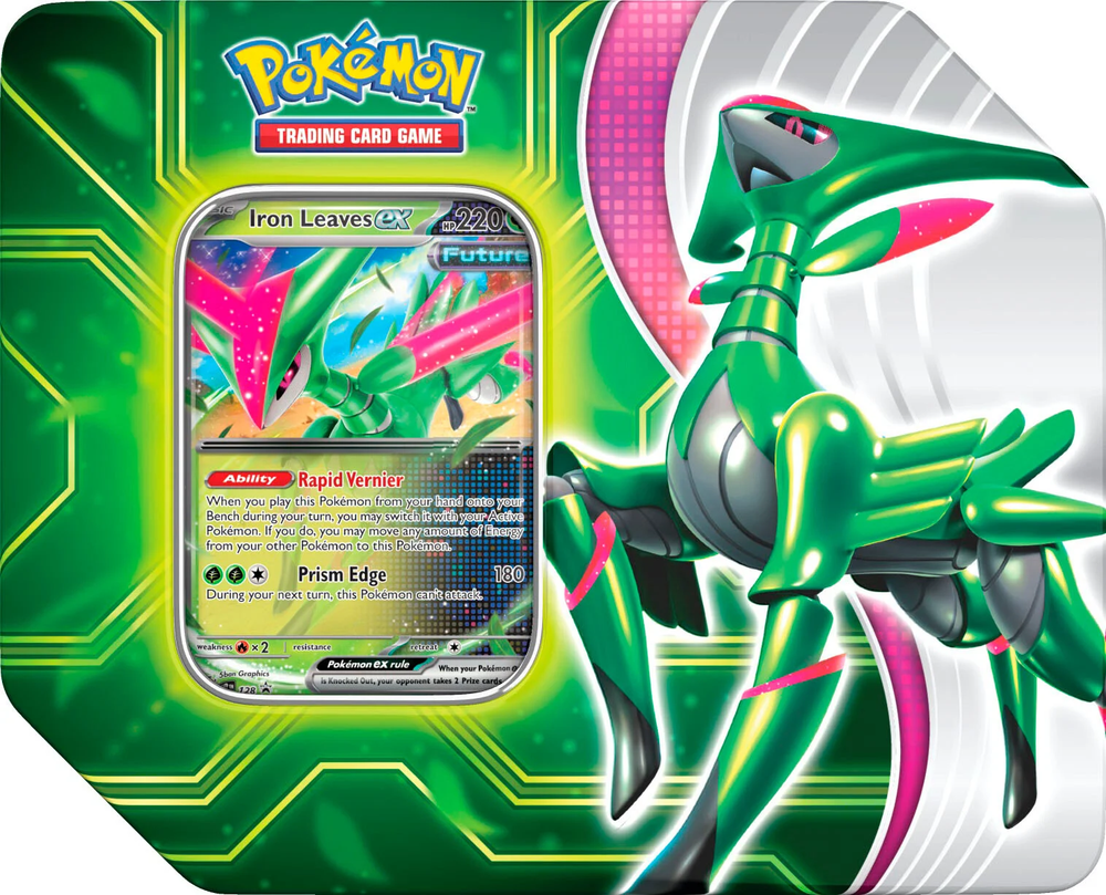 Paradox Clash Tin (Iron Leaves ex) Pokémon