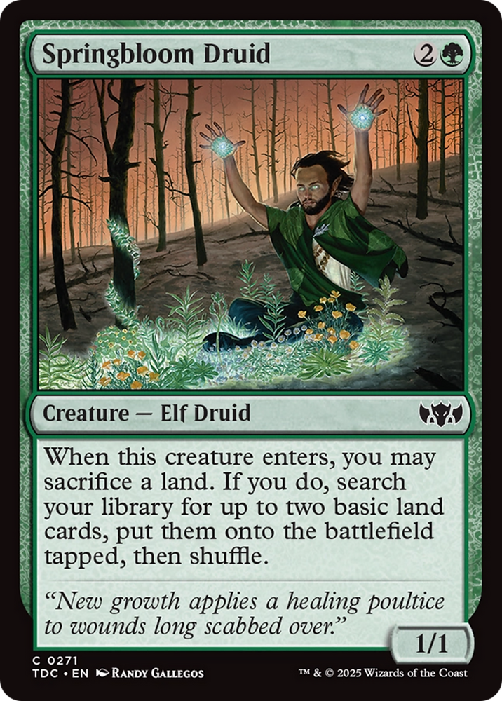 Springbloom Druid [Tarkir: Dragonstorm Commander] Magic: The Gathering