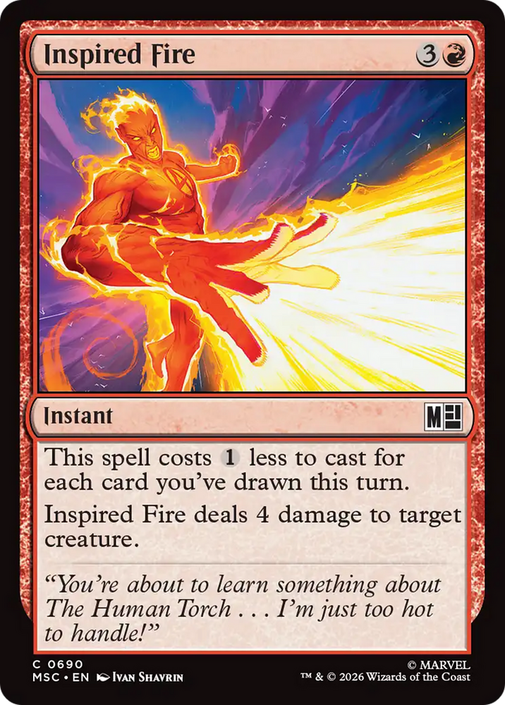Inspired Fire [Marvel Super Heroes Commander] Magic: The Gathering