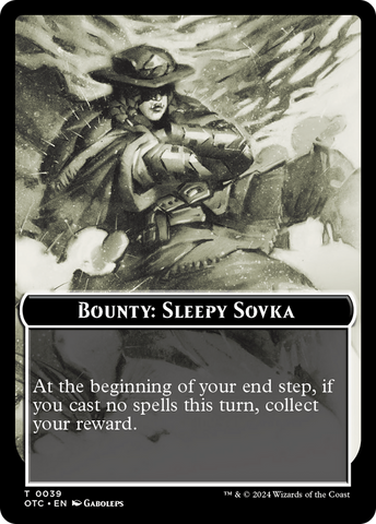 Bounty: Sleepy Sovka // Bounty Rules Double-Sided Token [Outlaws of Thunder Junction Commander Tokens] Magic: The Gathering