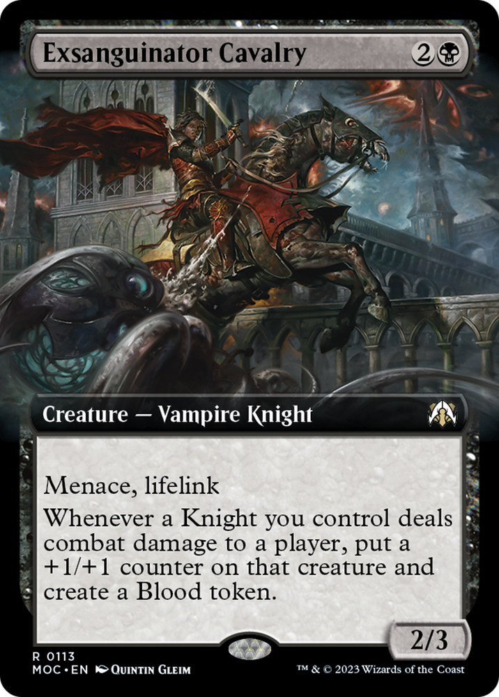 Exsanguinator Cavalry (Extended Art) [March of the Machine Commander] Magic: The Gathering