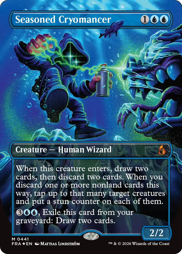 Seasoned Cryomancer (Borderless) (0441) [Reality Fracture] Magic: The Gathering