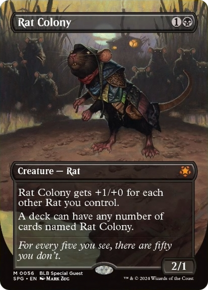 Rat Colony (Borderless) [Bloomburrow Special Guests] Magic: The Gathering