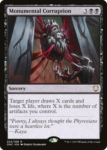 Monumental Corruption [Phyrexia: All Will Be One Commander] Magic: The Gathering