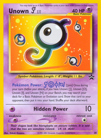 Unown [J] (38) [Wizards of the Coast: Black Star Promos] Pokémon