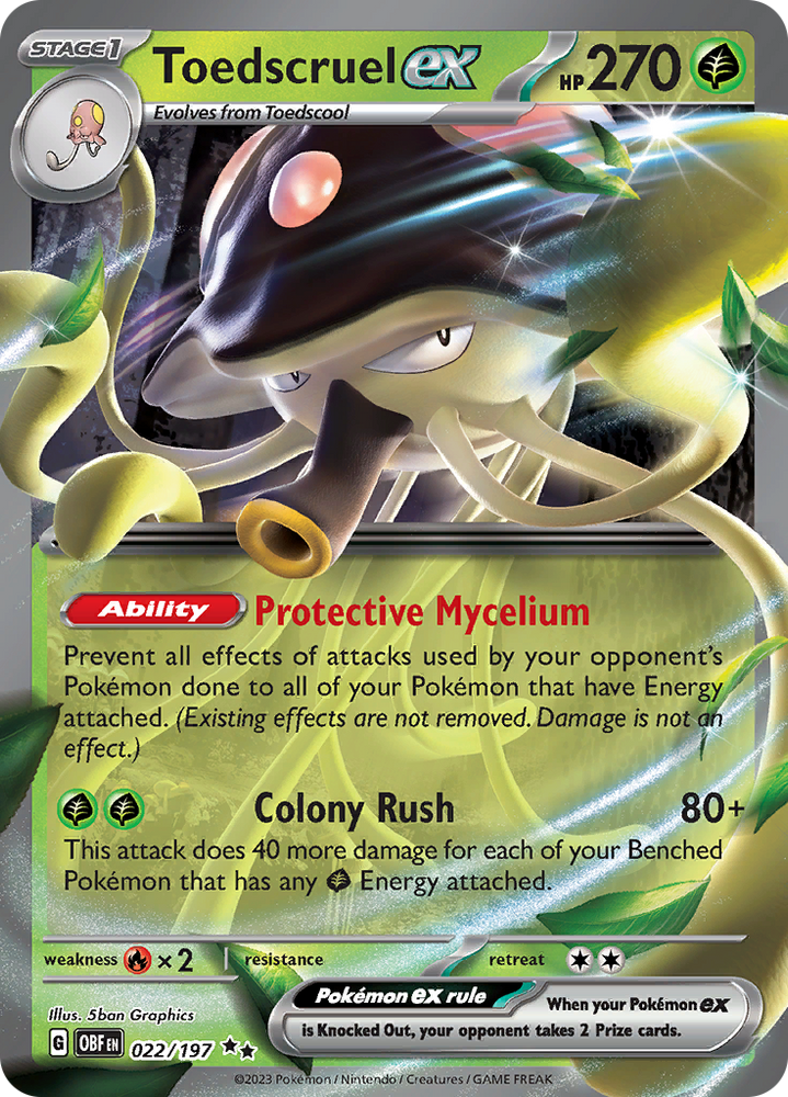 Toedscruel ex (022/197) [Scarlet & Violet: Obsidian Flames] Pokémon