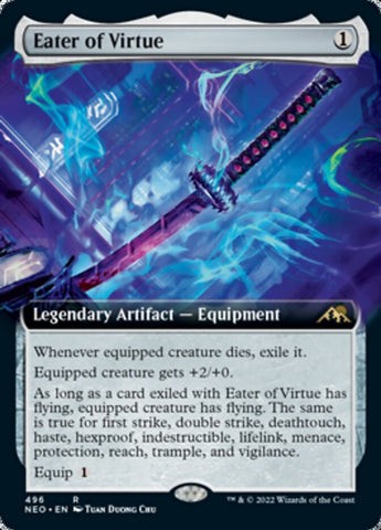 Eater of Virtue (Extended Art) [Kamigawa: Neon Dynasty] Magic: The Gathering