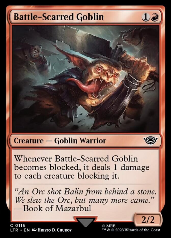 Battle-Scarred Goblin [The Lord of the Rings: Tales of Middle-Earth] Magic: The Gathering
