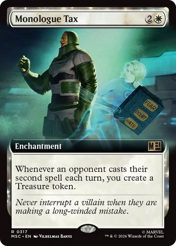 Monologue Tax (Extended Art) [Marvel Super Heroes Commander] Magic: The Gathering