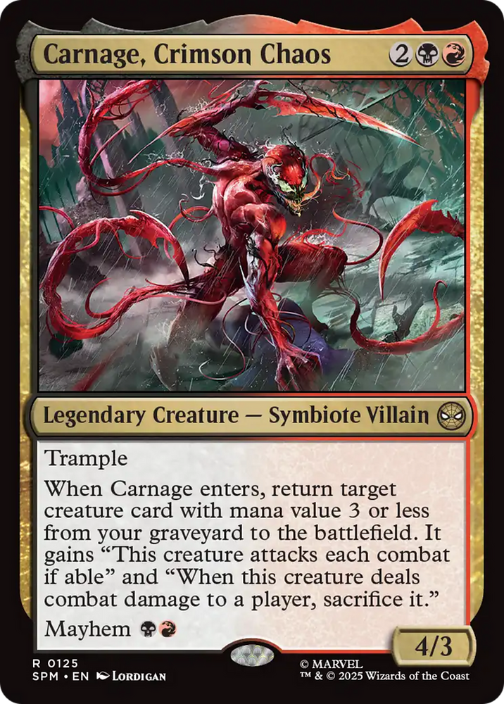 Carnage, Crimson Chaos [Marvel's Spider-Man] Magic: The Gathering