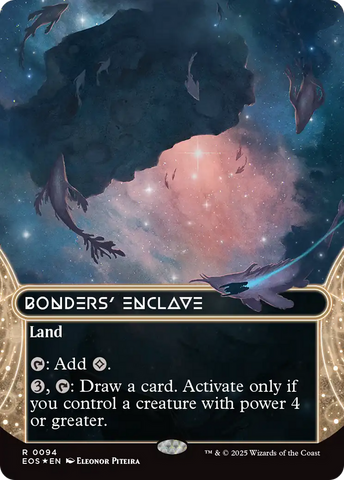 Bonders' Enclave (0094) (Borderless) (Galaxy Foil) [Edge of Eternities: Stellar Sights] Magic: The Gathering
