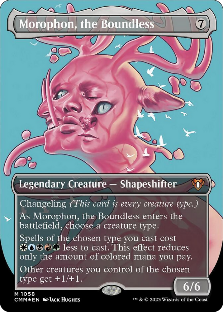 Morophon, the Boundless (Borderless Textured Foil Frame Break) [Commander Masters] Magic: The Gathering