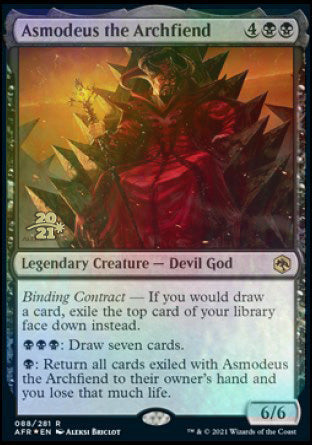 Asmodeus the Archfiend [Dungeons & Dragons: Adventures in the Forgotten Realms Prerelease Promos] Magic: The Gathering