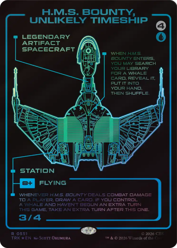 H.M.S. Bounty, Unlikely Timeship (Showcase) (Surge Foil) [Star Trek] Magic: The Gathering