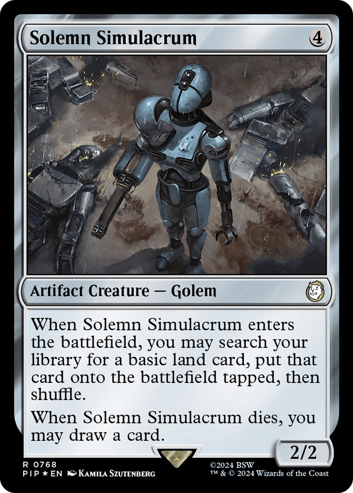 Solemn Simulacrum (Surge Foil) [Fallout] Magic: The Gathering
